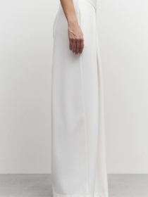Белые женские брюки палаццо Flow Tailored Pants модель 416 Фото