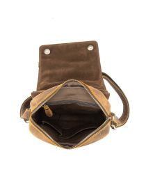 Чоловіча сумка месенджер через плече з натуральної шкіри повсякденна середня модель M39-001DB Фото