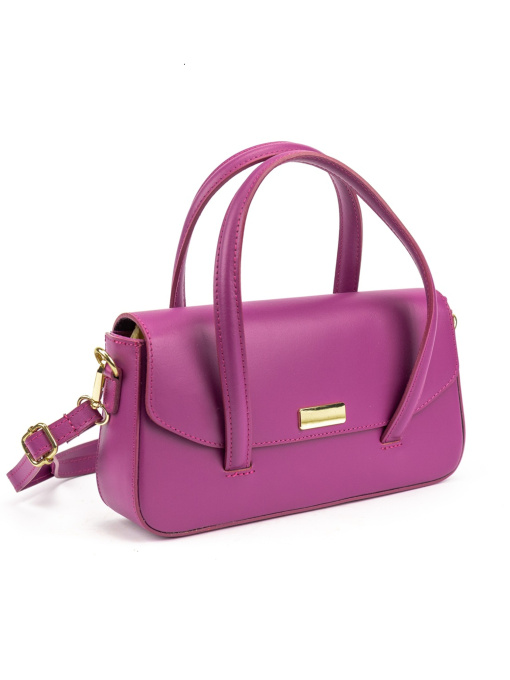 Класична жіноча шкіряна сумка з довгими ручками модель F-IT-9899V Фото