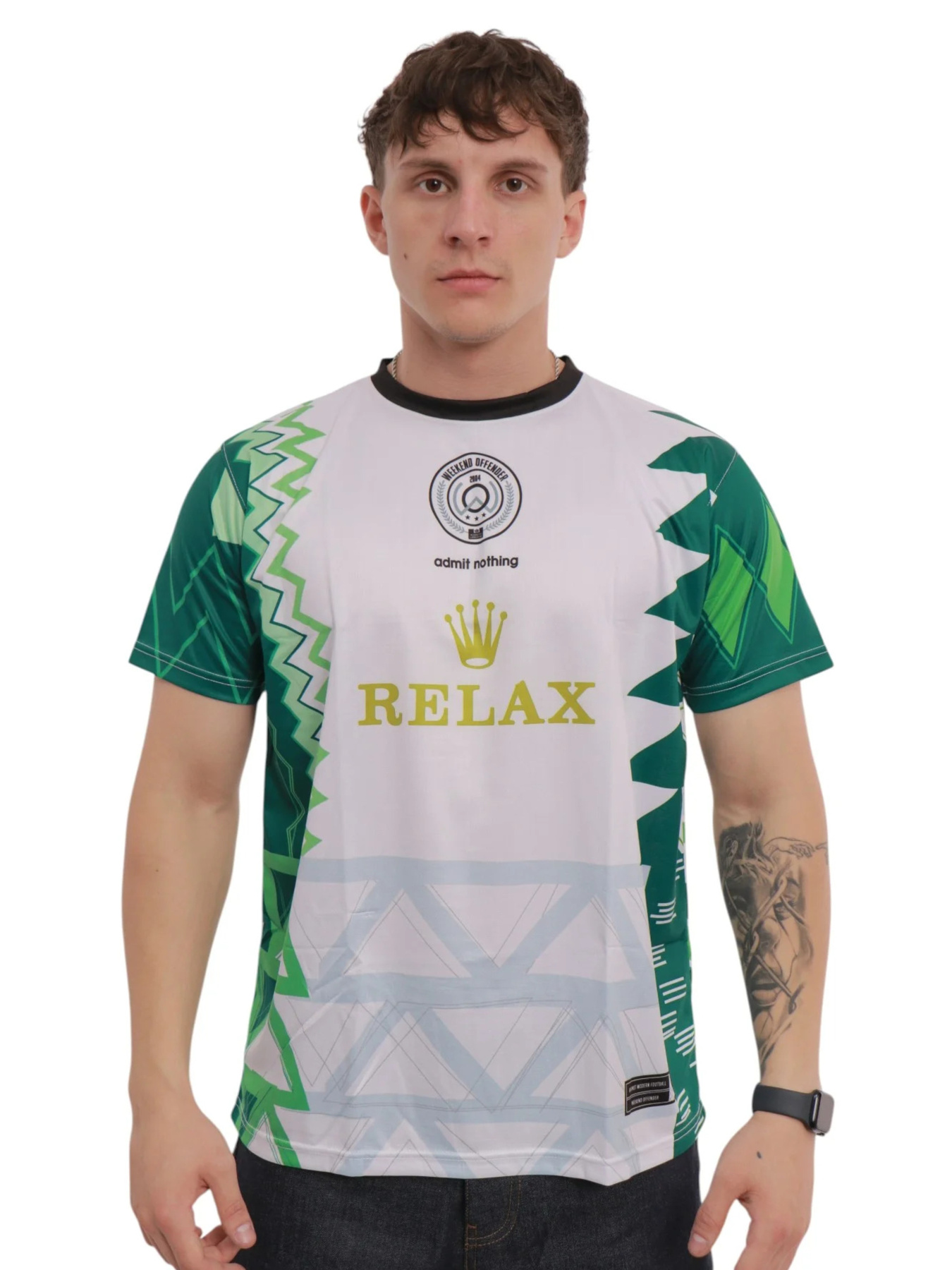 Футболка Weekend Offender Lagos Football Shirt Green модель WOSFT01-WHITE Фото