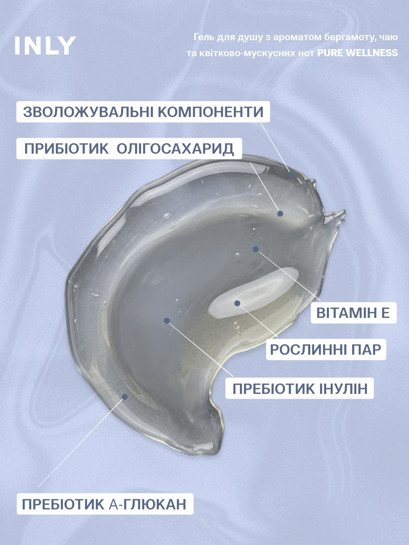 Гель для душу PURE WELLNESS INLY, 150 мл модель 683065 Фото