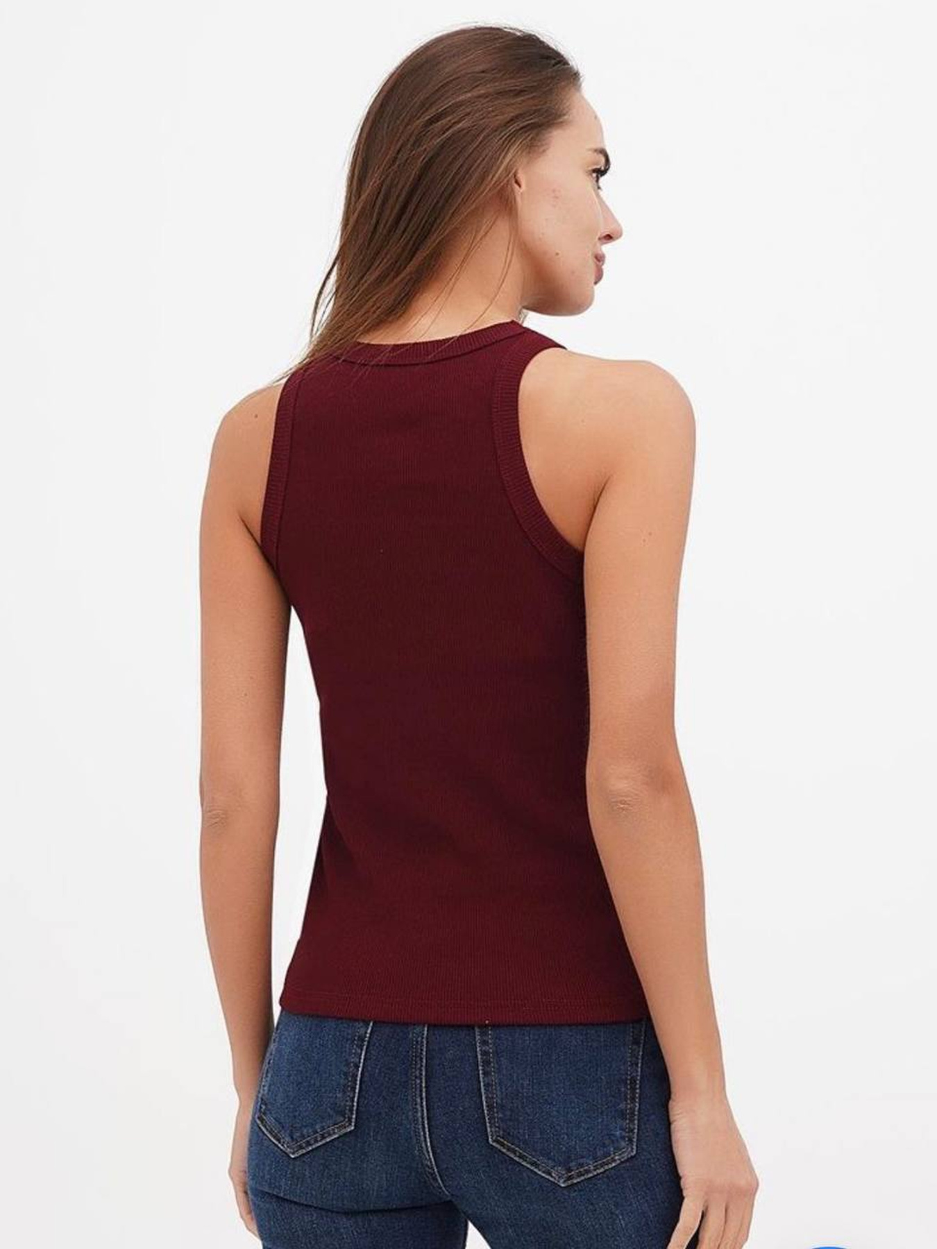 Майка женская базовая "рубчик" модель Wm307 Фото