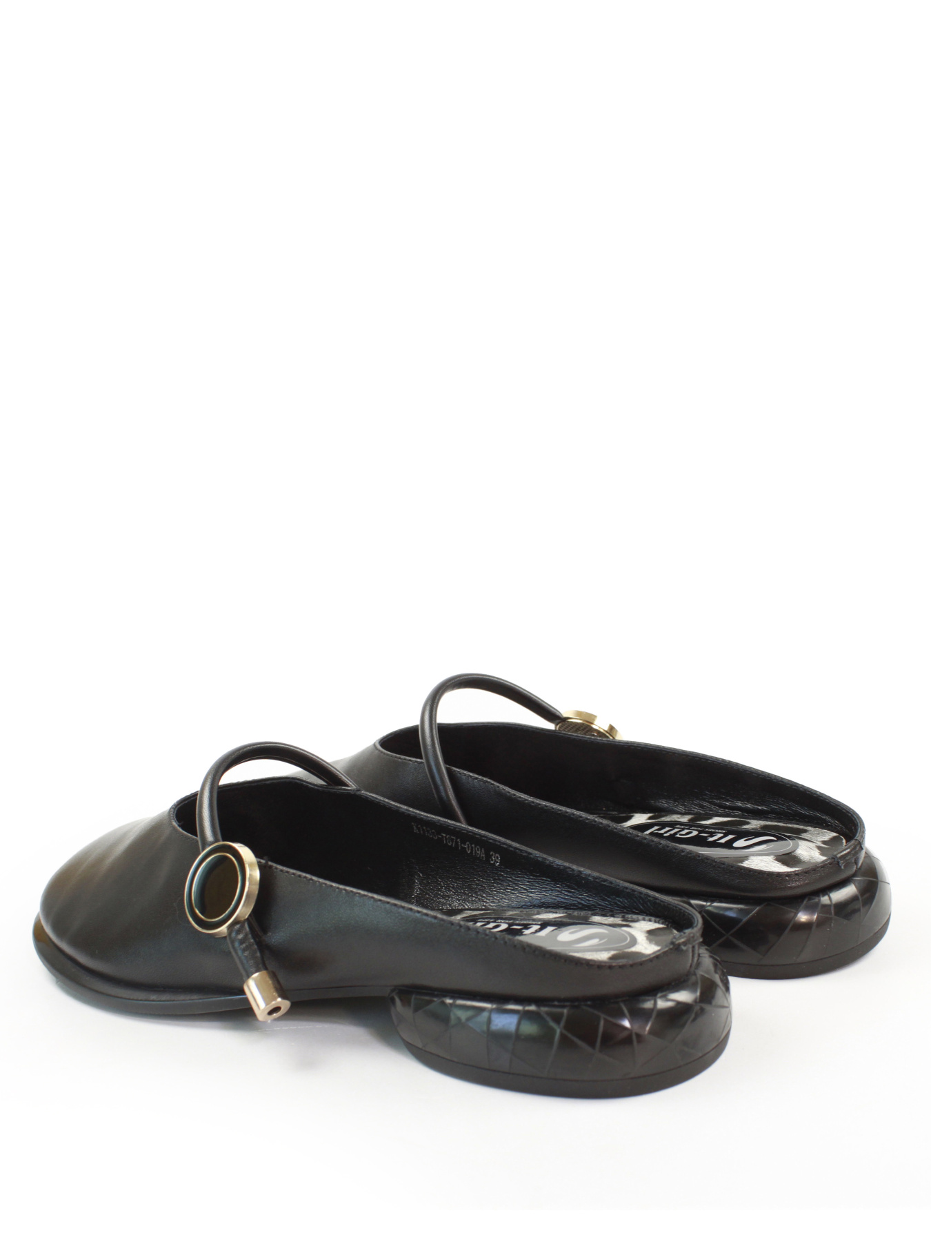 Шкіряні туфлі із відкритою п'ятою модель K1133-T871-019 Фото