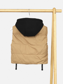 Утепленный жилет для мальчика цвет бежевый ЦБ-00269484 модель ЦБ-00269484 Фото