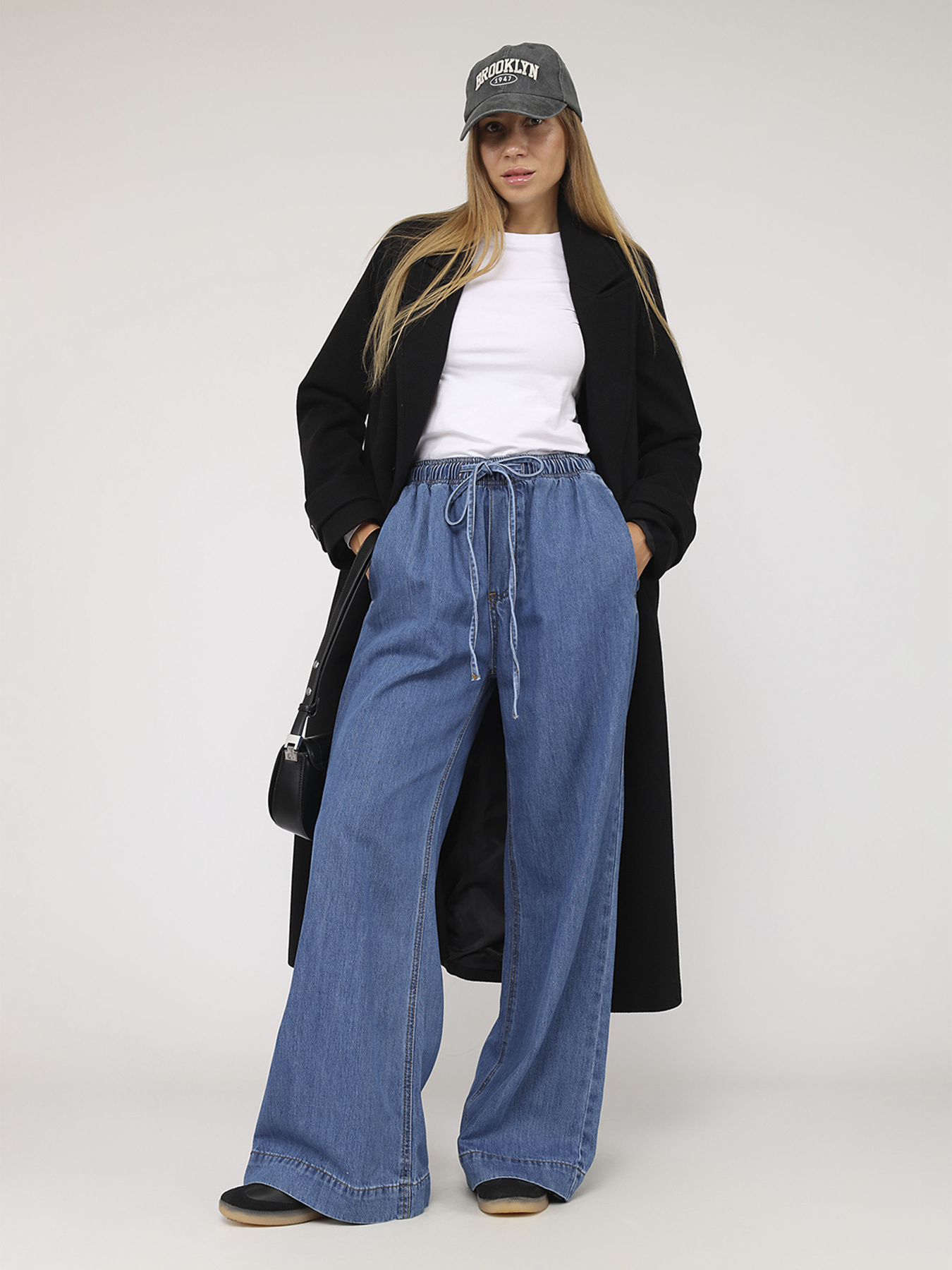 Джинси baggy жіночі  колір синій ЦБ-00279672 модель ЦБ-00279672 Фото