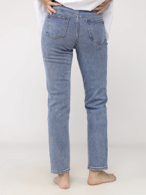 Джинси mom жіночі  колір синій ЦБ-00279673 модель ЦБ-00279673 Фото