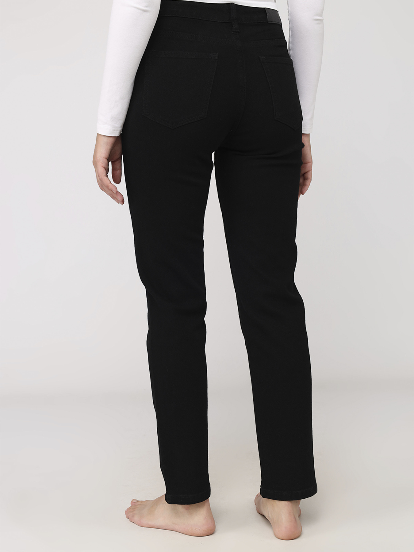 Джинси mom жіночі  колір чорний ЦБ-00279675 модель ЦБ-00279675 Фото