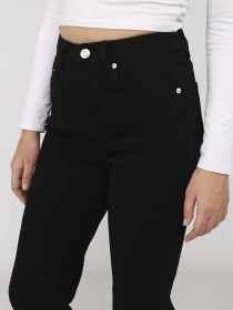 Джинси mom жіночі  колір чорний ЦБ-00279675 модель ЦБ-00279675 Фото