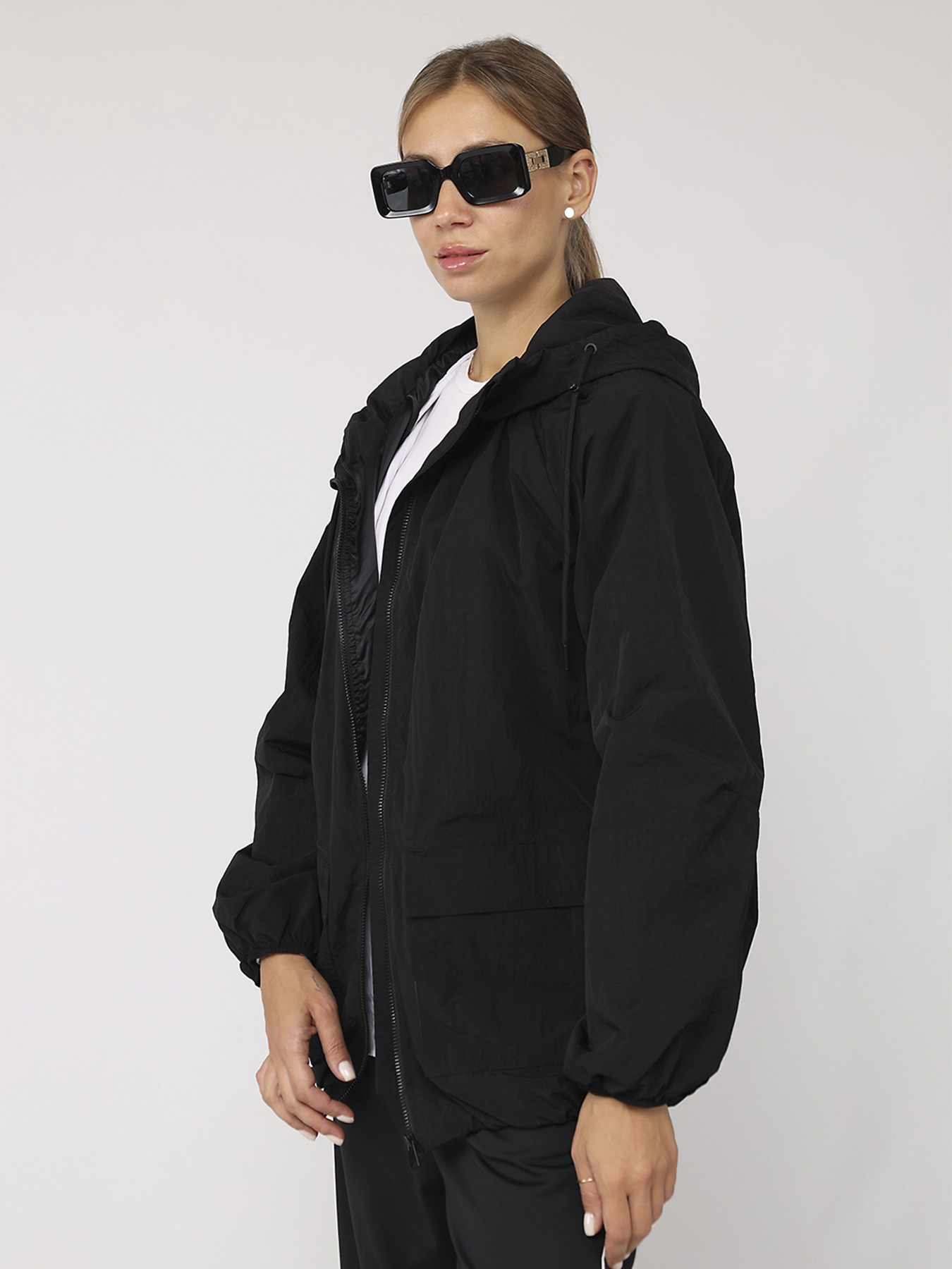 Ветровка женская  цвет черный ЦБ-00279721 модель ЦБ-00279721 Фото