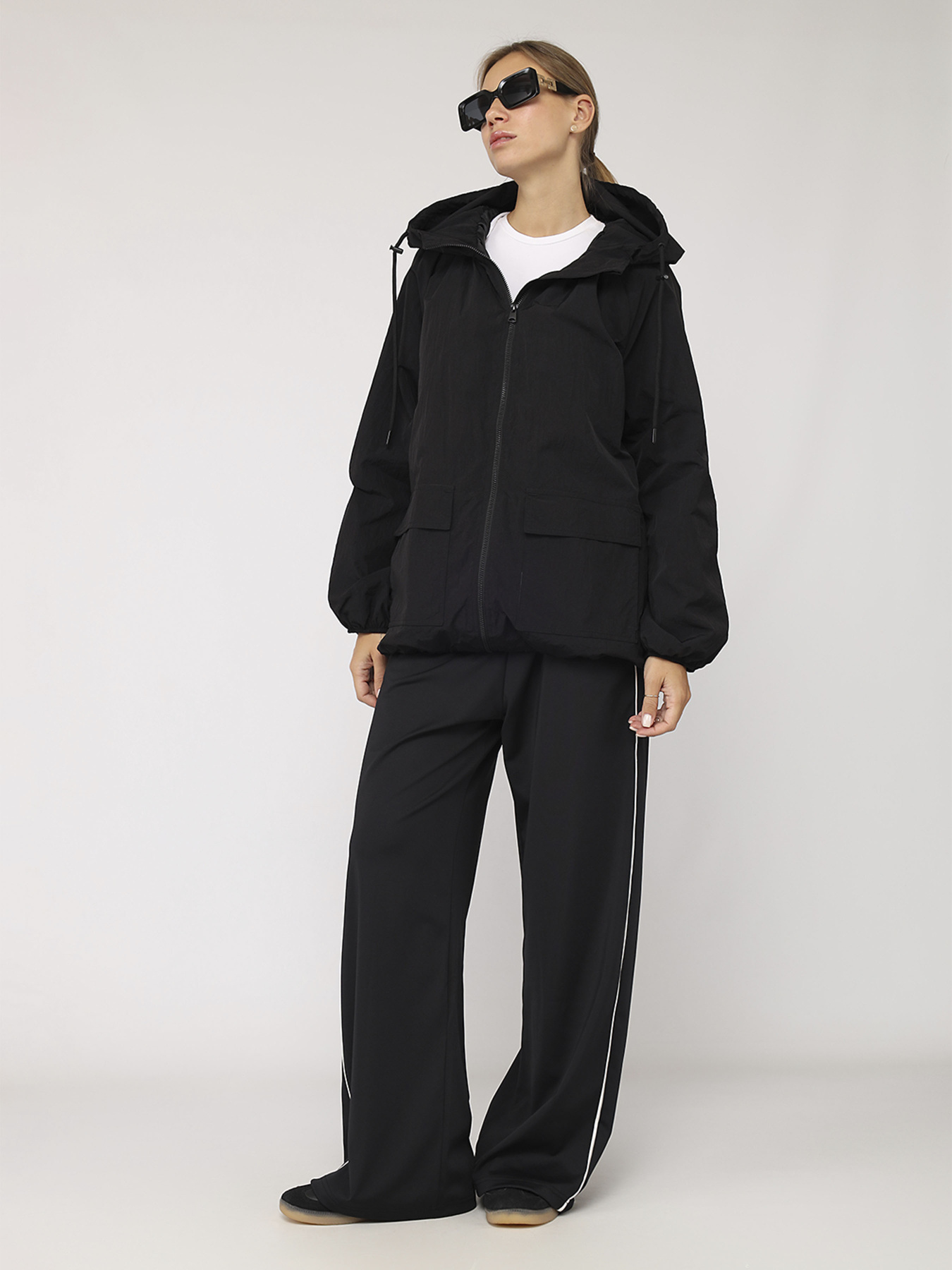 Ветровка женская  цвет черный ЦБ-00279721 модель ЦБ-00279721 Фото