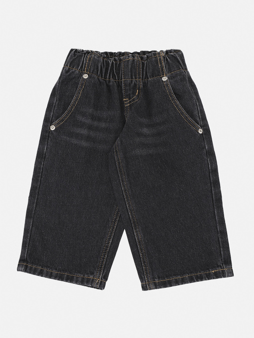 Джинси wide leg для дівчинки  колір темно-сірий ЦБ-00279813 модель ЦБ-00279813 Фото