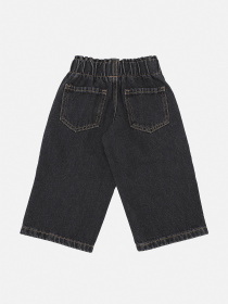 Джинси wide leg для дівчинки  колір темно-сірий ЦБ-00279813 модель ЦБ-00279813 Фото