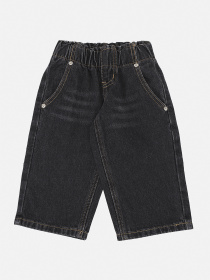 Джинси wide leg для дівчинки  колір темно-сірий ЦБ-00279813 модель ЦБ-00279813 Фото