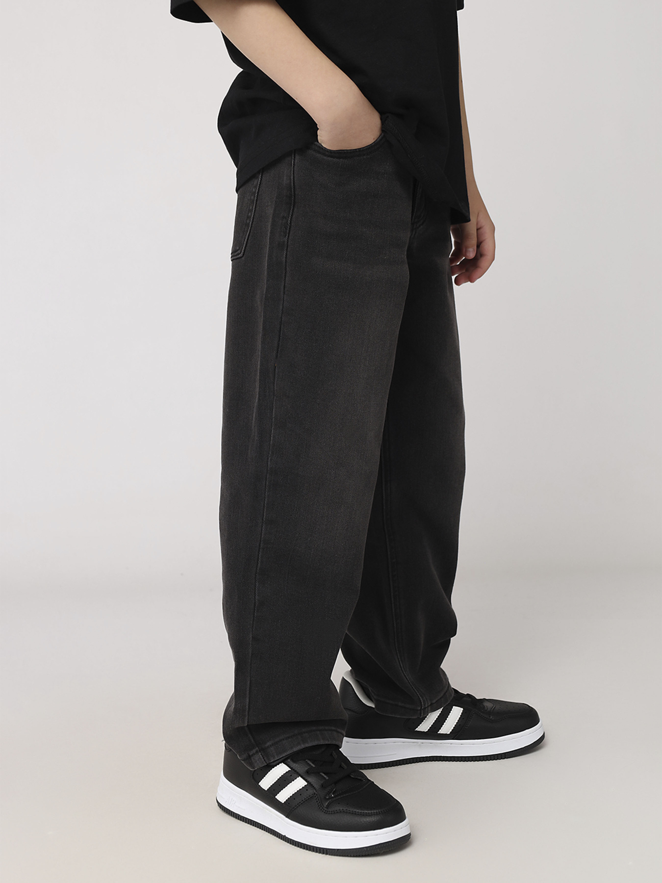 Джинсы straight для мальчика  цвет темно-серый ЦБ-00279820 модель ЦБ-00279820 Фото