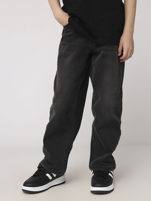 Джинсы straight для мальчика  цвет темно-серый ЦБ-00279820 модель ЦБ-00279820 Фото