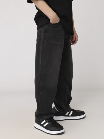 Джинсы straight для мальчика  цвет темно-серый ЦБ-00279820 модель ЦБ-00279820 Фото