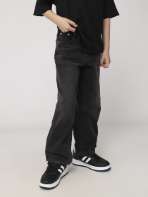 Джинсы straight для мальчика  цвет темно-серый ЦБ-00279820 модель ЦБ-00279820 Фото