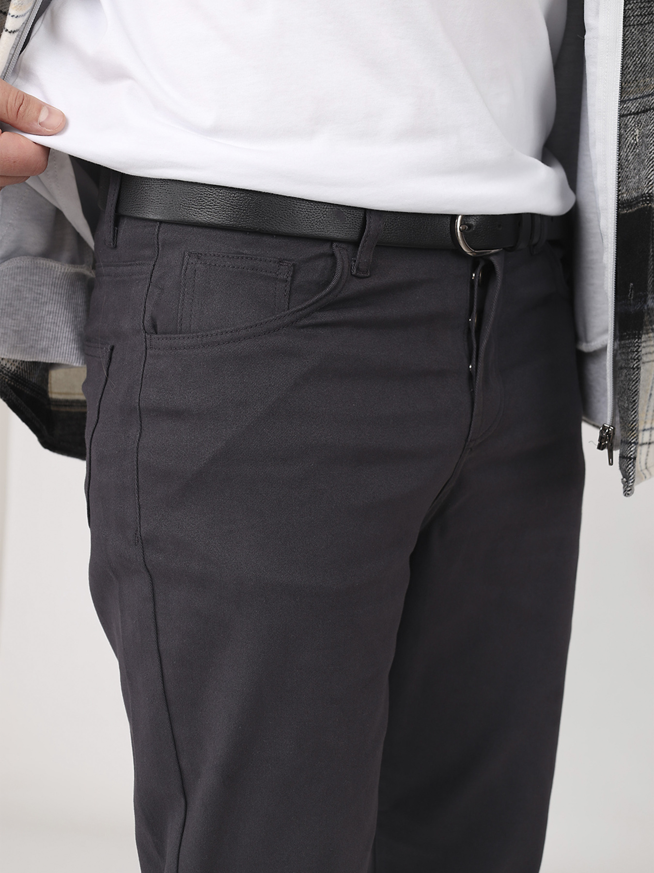 Штани чоловічі  колір темно-сірий ЦБ-00283044 модель ЦБ-00283044 Фото