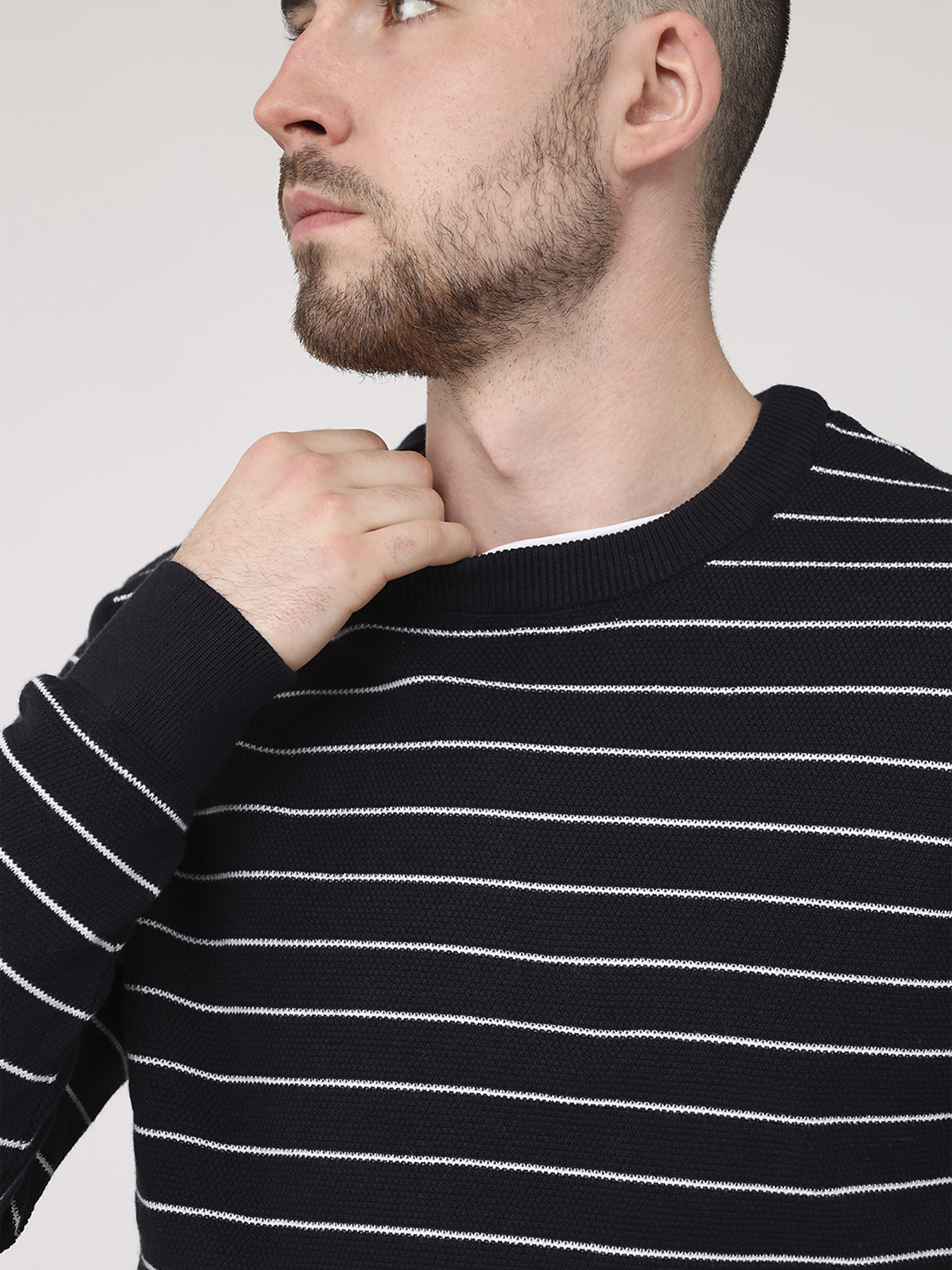 Джемпер чоловічий  колір синій ЦБ-00283235 модель ЦБ-00283235 Фото