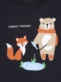 Футболка з довгим рукавом для хлопчика  колір темно-синій ЦБ-00283606 модель ЦБ-00283606 Фото