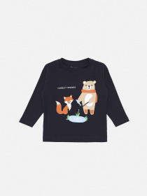 Футболка з довгим рукавом для хлопчика  колір темно-синій ЦБ-00283606 модель ЦБ-00283606 Фото