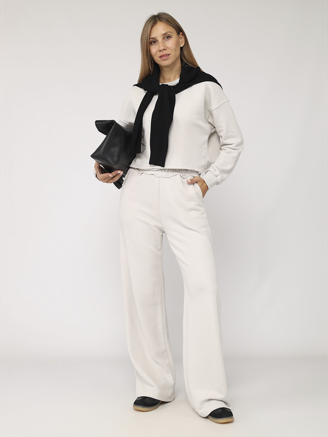 Світшот жіночий  колір світло-сірий ЦБ-00283743 модель ЦБ-00283743 Фото