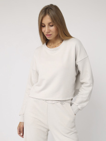 Світшот жіночий  колір світло-сірий ЦБ-00283743 модель ЦБ-00283743 Фото