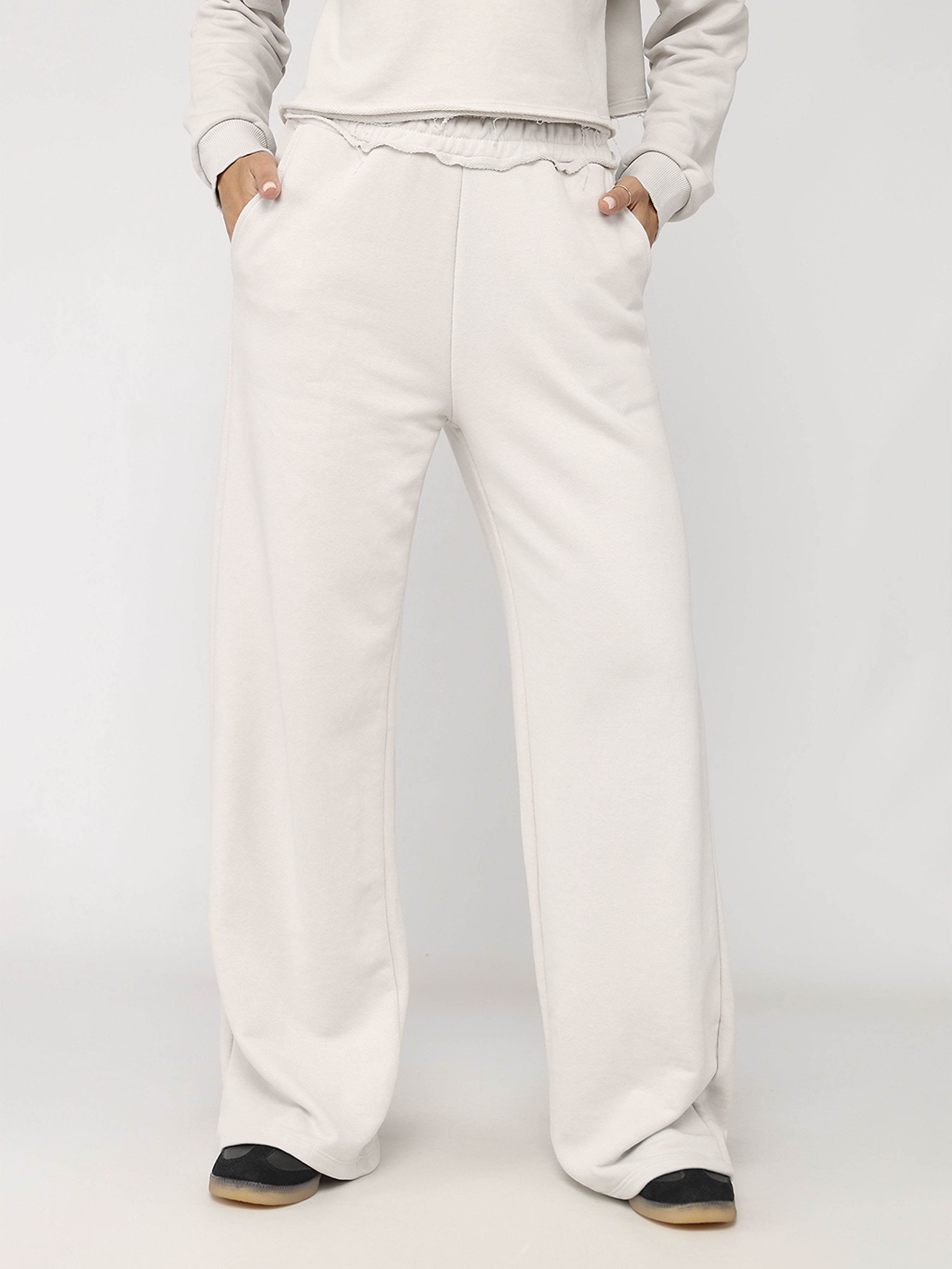 Бавовняні Жіночі Спортивні штани YUKI  (CB-00283744) колір світло-сірий