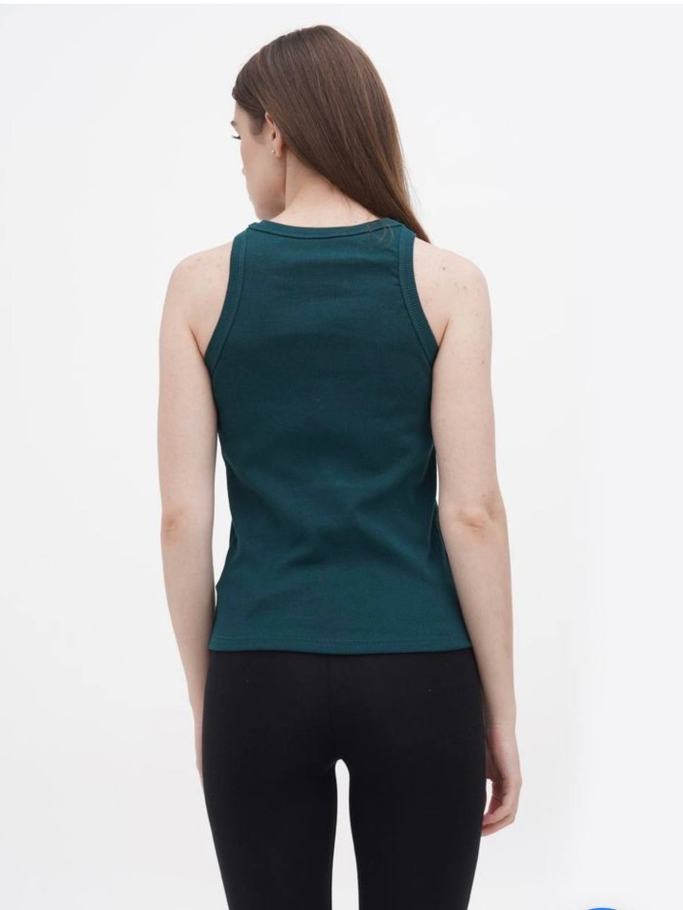 Майка женская базовая "рубчик" бутылка модель Wm308 Фото