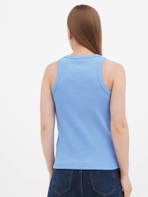 Майка женская базовая "рубчик" голубая модель Wm309 Фото