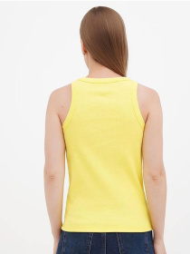 Майка женская базовая "рубчик" жёлтый модель Wm312 Фото