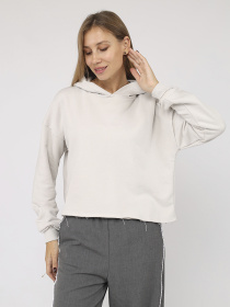 Худі жіночий  колір світло-сірий ЦБ-00283745 модель ЦБ-00283745 Фото