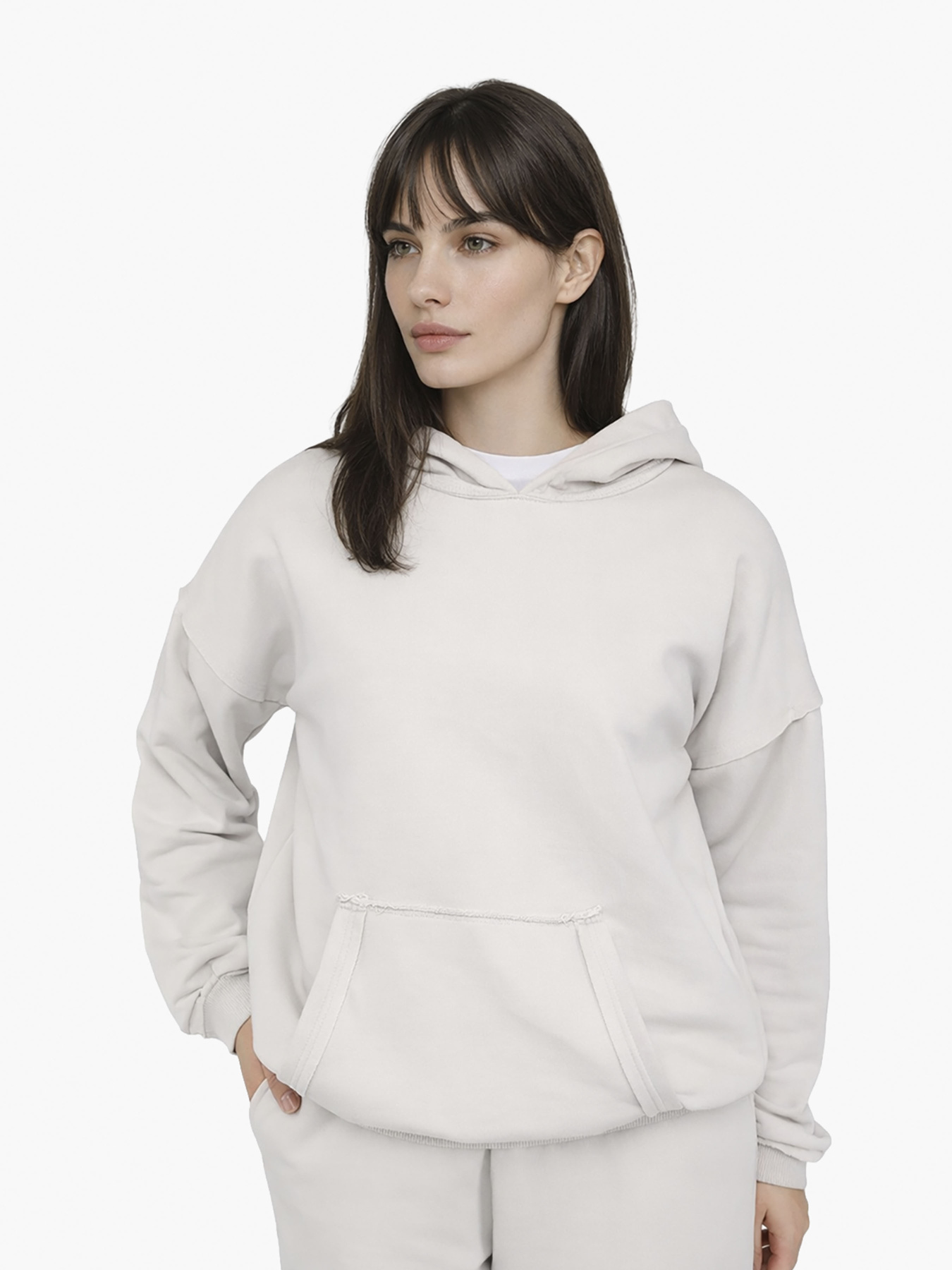 Худі жіночий  колір світло-сірий ЦБ-00283748 модель ЦБ-00283748 Фото