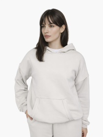 Худі жіночий  колір світло-сірий ЦБ-00283748 модель ЦБ-00283748 Фото