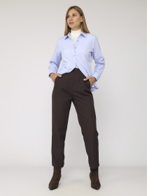 Штани жіночі  колір темно-коричневий ЦБ-00283824 модель ЦБ-00283824 Фото