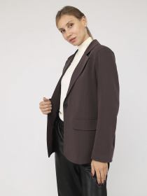 Жакет женский  цвет темно-коричневый ЦБ-00283832 модель ЦБ-00283832 Фото