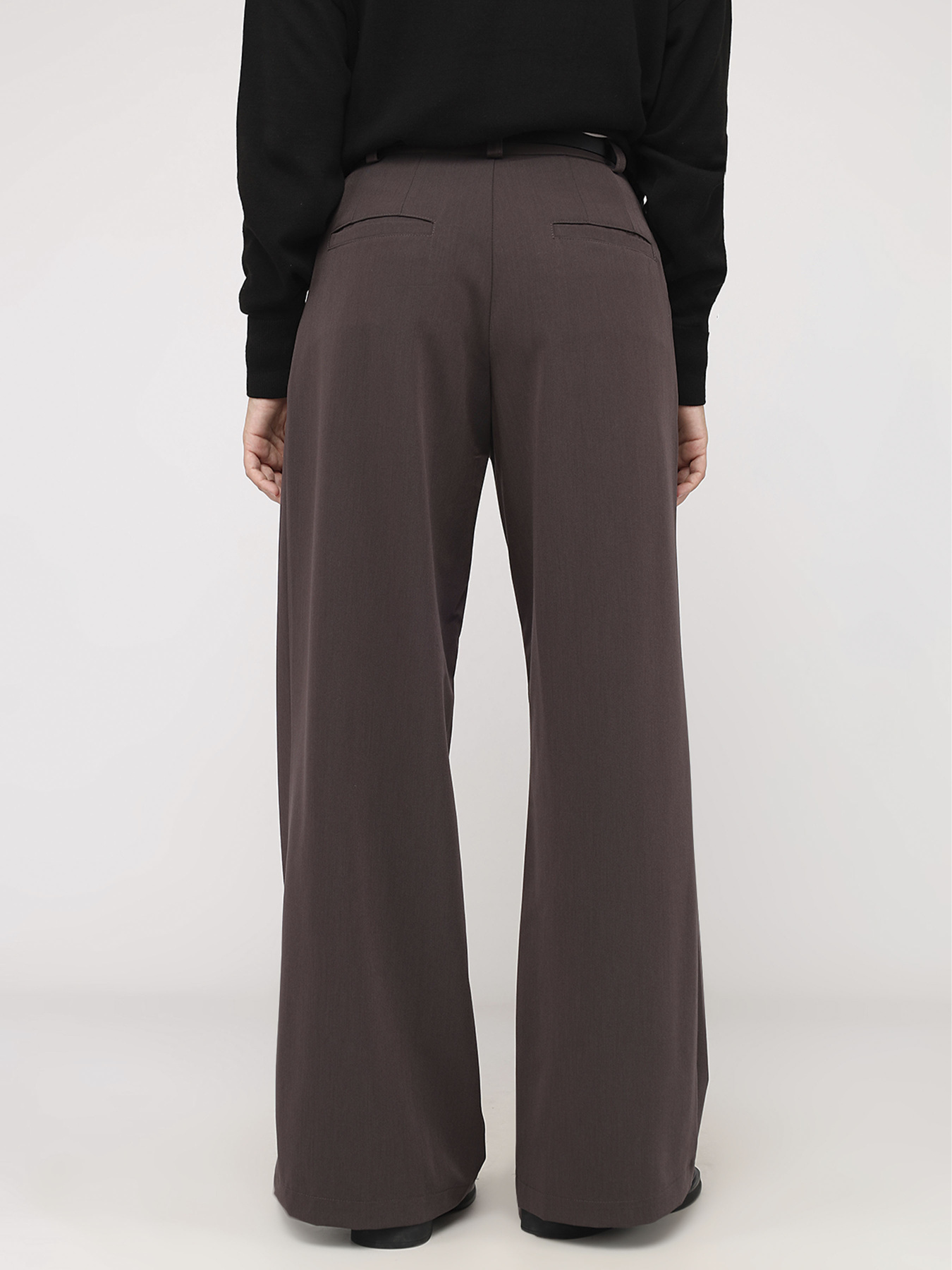 Штани палаццо жіночі  колір темно-коричневий ЦБ-00283834 модель ЦБ-00283834 Фото