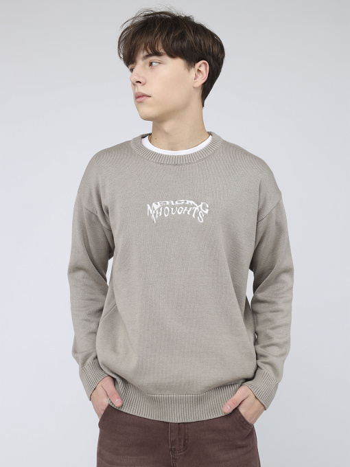 Джемпер мужской  цвет серый ЦБ-00283942 модель ЦБ-00283942 Фото