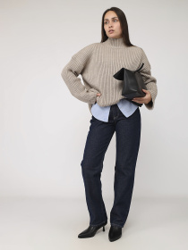 Джинси straight жіночі  колір темно-синій ЦБ-00283991 модель ЦБ-00283991 Фото