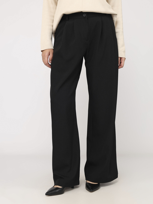Штани палаццо жіночі  колір чорний ЦБ-00284296 модель ЦБ-00284296 Фото