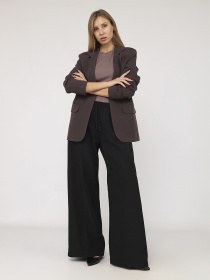 Штаны палаццо женские  цвет черный ЦБ-00284297 модель ЦБ-00284297 Фото