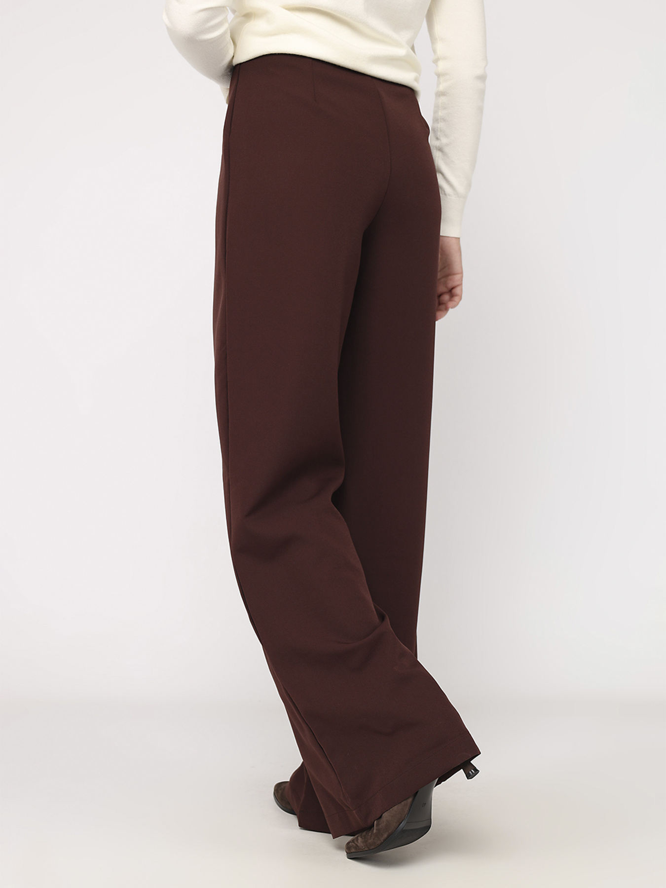 Штаны клёш женские  цвет темно-коричневый ЦБ-00284384 модель ЦБ-00284384 Фото