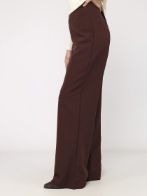 Штаны клёш женские  цвет темно-коричневый ЦБ-00284384 модель ЦБ-00284384 Фото