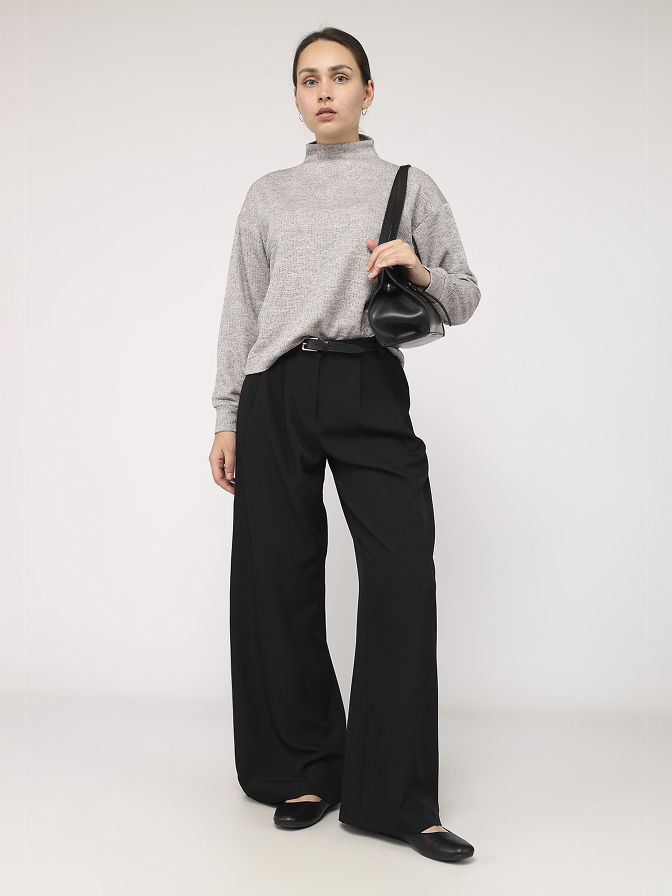 Джемпер жіночий  колір сірий ЦБ-00284385 модель ЦБ-00284385 Фото