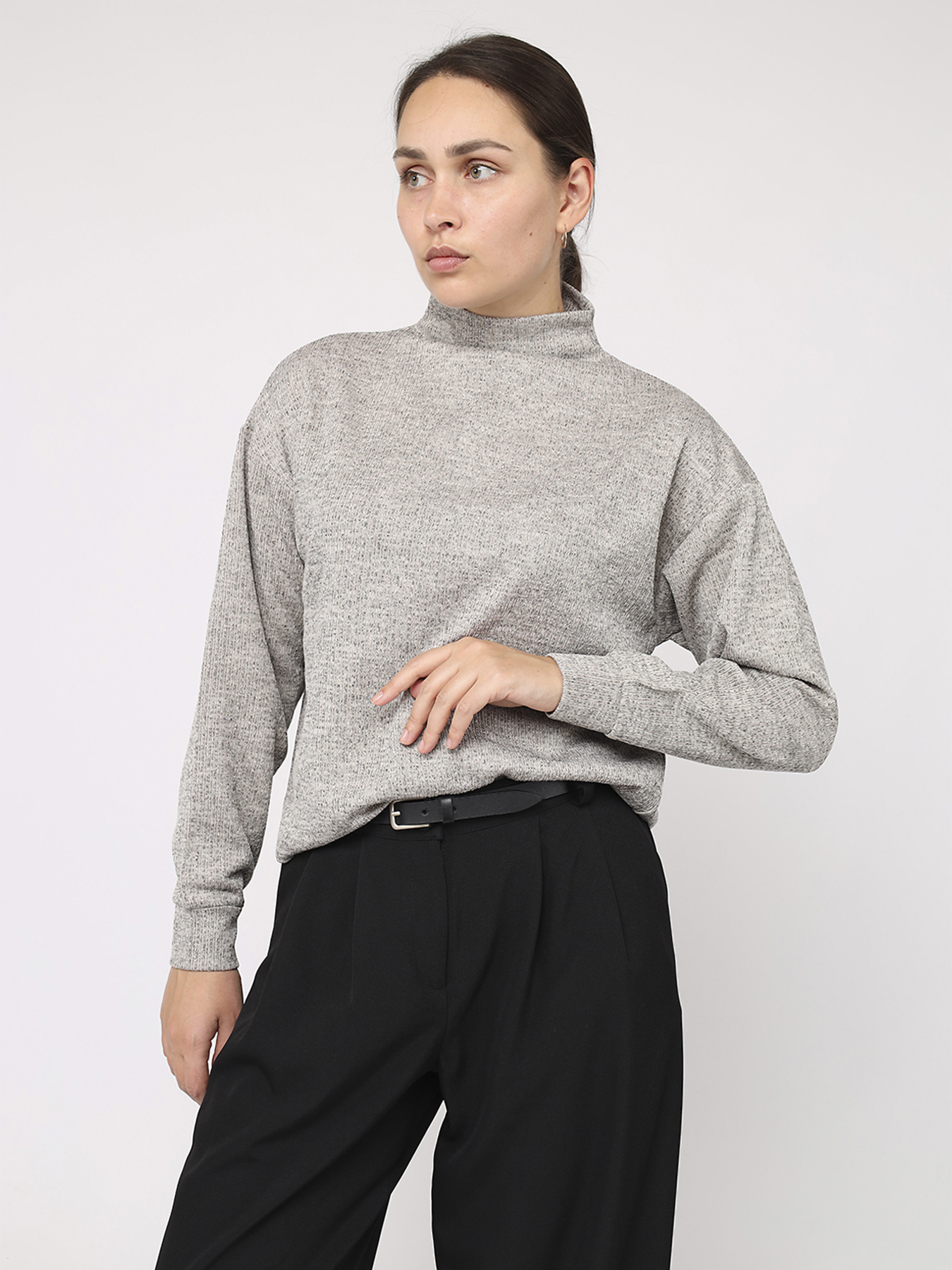 Джемпер жіночий  колір сірий ЦБ-00284385 модель ЦБ-00284385 Фото