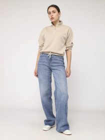 Світшот жіночий  колір бежевий ЦБ-00284387 модель ЦБ-00284387 Фото