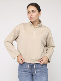 Світшот жіночий  колір бежевий ЦБ-00284387 модель ЦБ-00284387 Фото