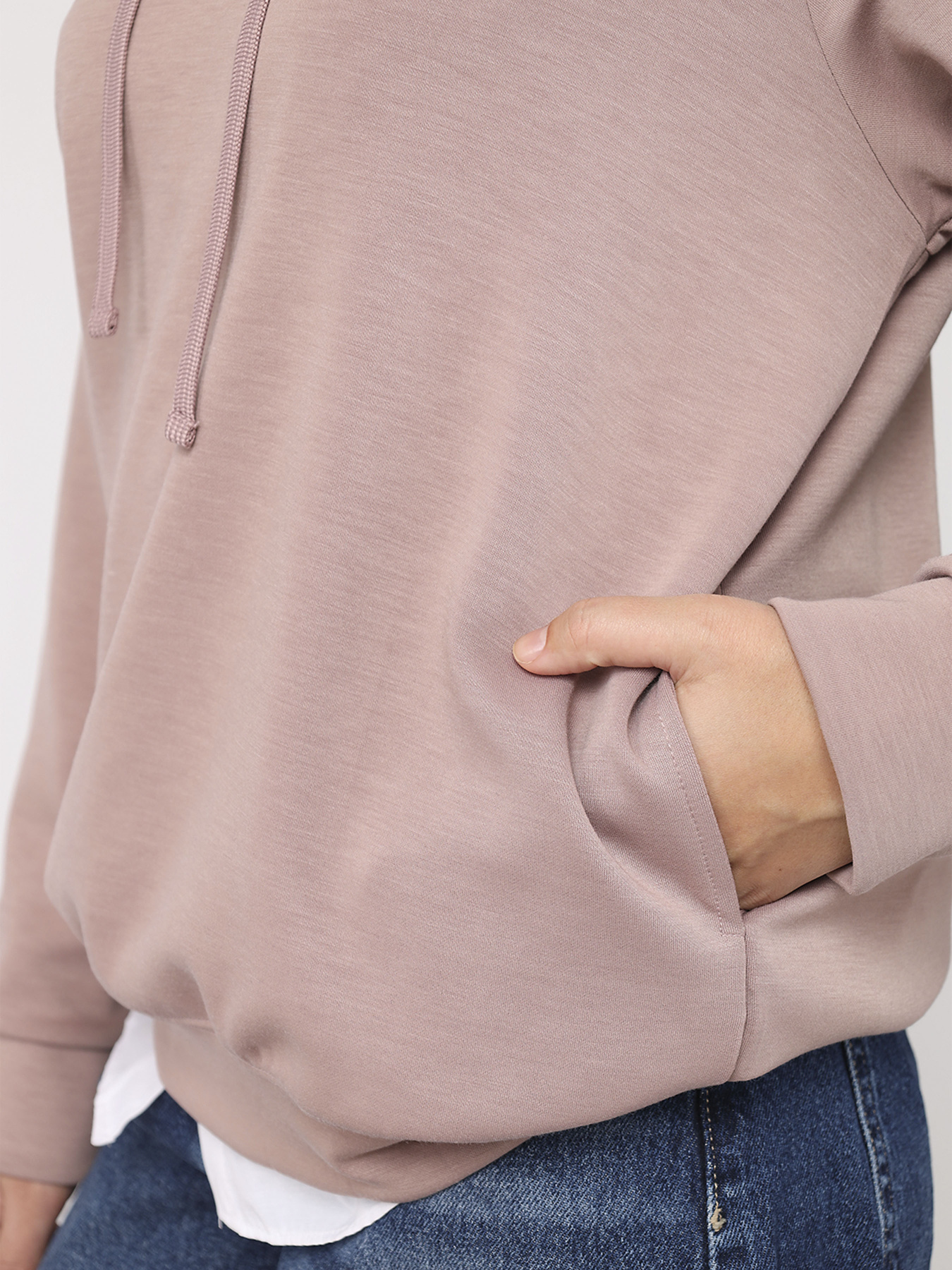 Худі жіночий  колір пудровий ЦБ-00284388 модель ЦБ-00284388 Фото