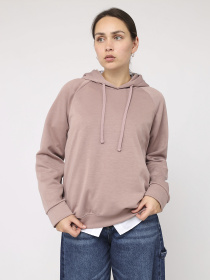 Худі жіночий  колір пудровий ЦБ-00284388 модель ЦБ-00284388 Фото