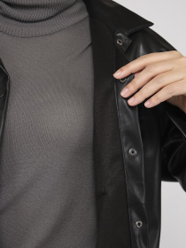 Рубашка с длинным рукавом женская  цвет черный ЦБ-00284418 модель ЦБ-00284418 Фото